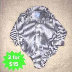The Children’s Place Striped Button Up Onesie